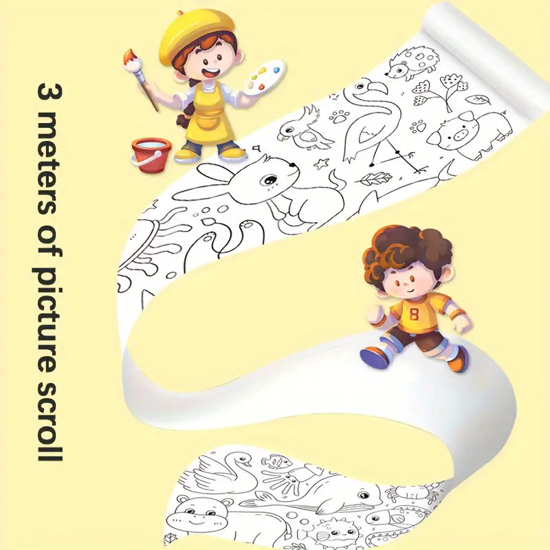 Re-Usable Re-Stick Doodle Art Drawing Roll
