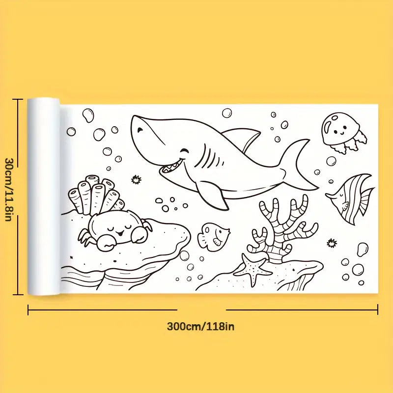Re-Usable Re-Stick Doodle Art Drawing Roll
