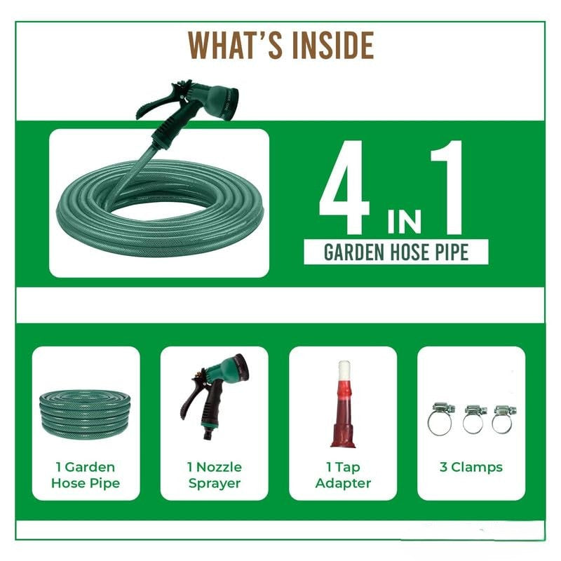 Extra Heavy Duty PVC Suction Hose Pipe- Multipurpose Water Suction Pipe for Agriculture, Gardening, Pool Maintenance, Vacuuming