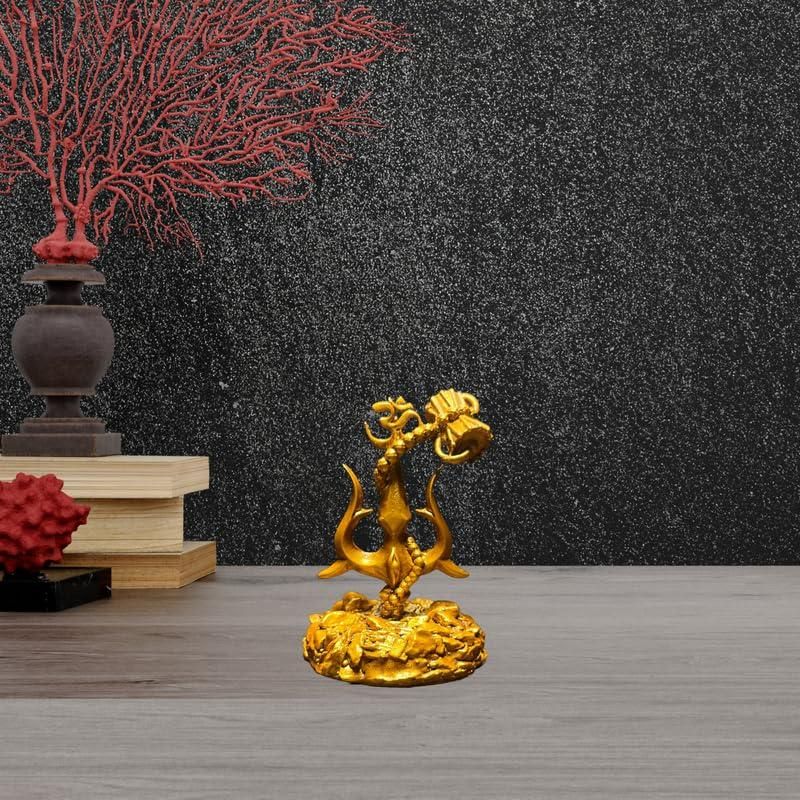 Lywire™ 🎋 High-Quality Trishul with Damru | Exclusive Decorative Showpiece | Authentic Craftsmanship