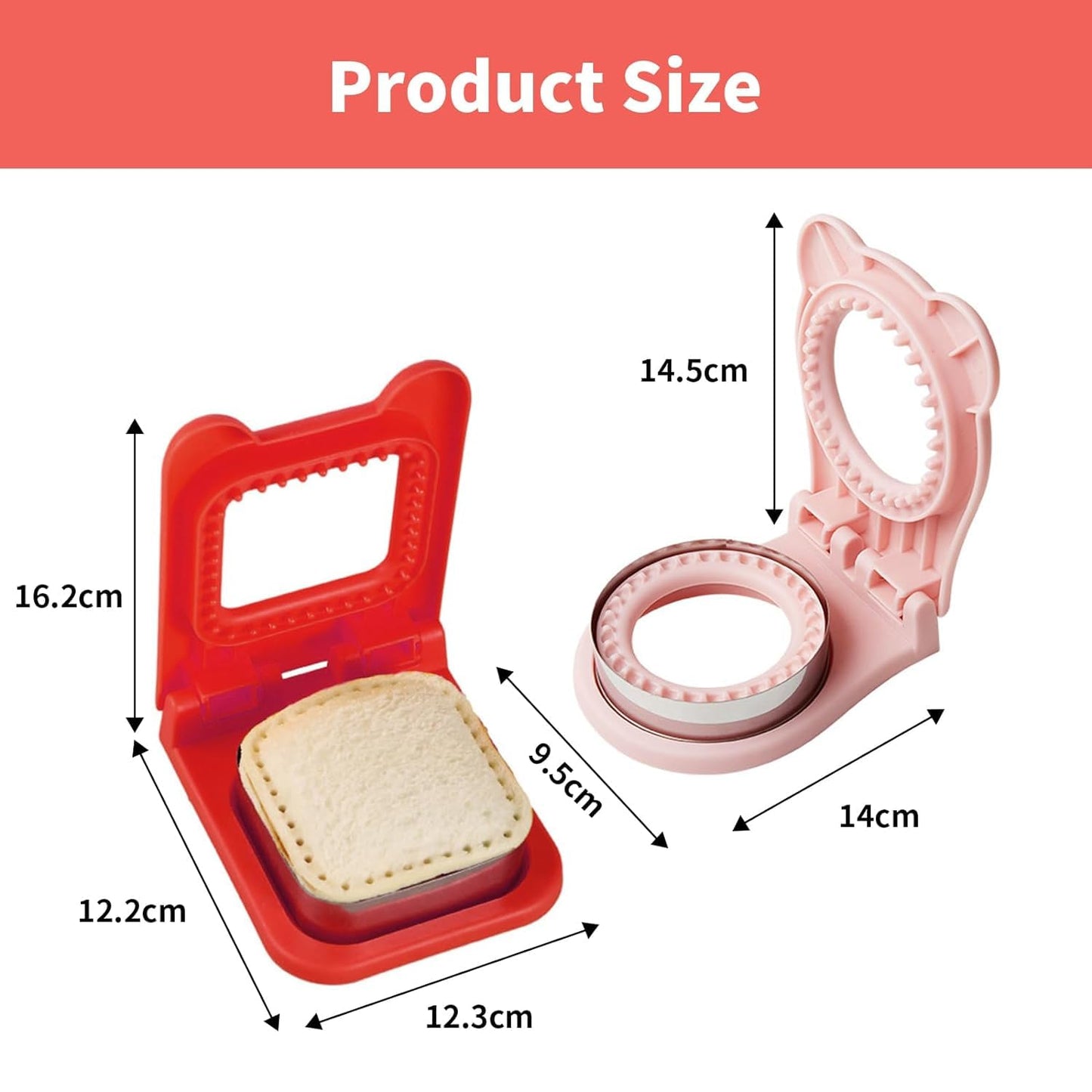 Lywire™ Sandwich Cutters (Pack of 2): Perfect Shapes, Every Time!