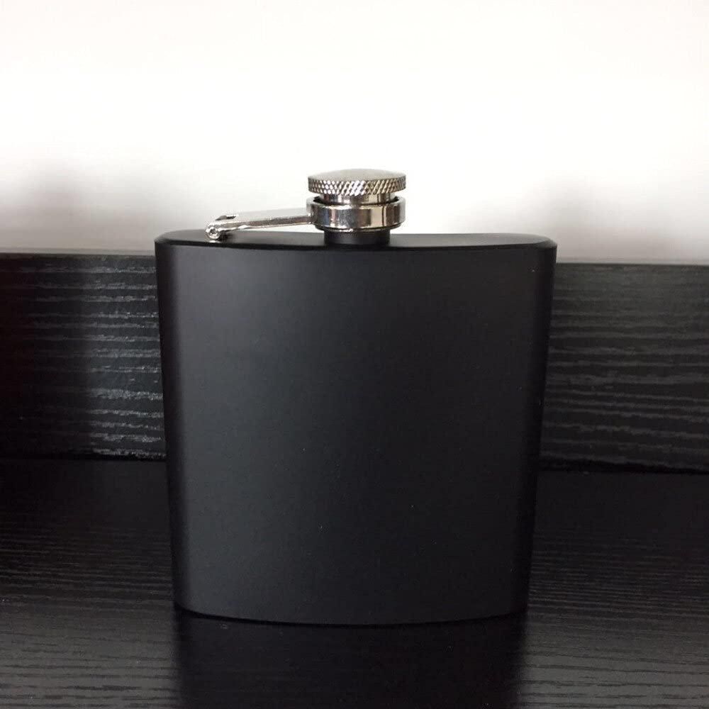 Stainless Steel and Stitched Leather Hip Flask