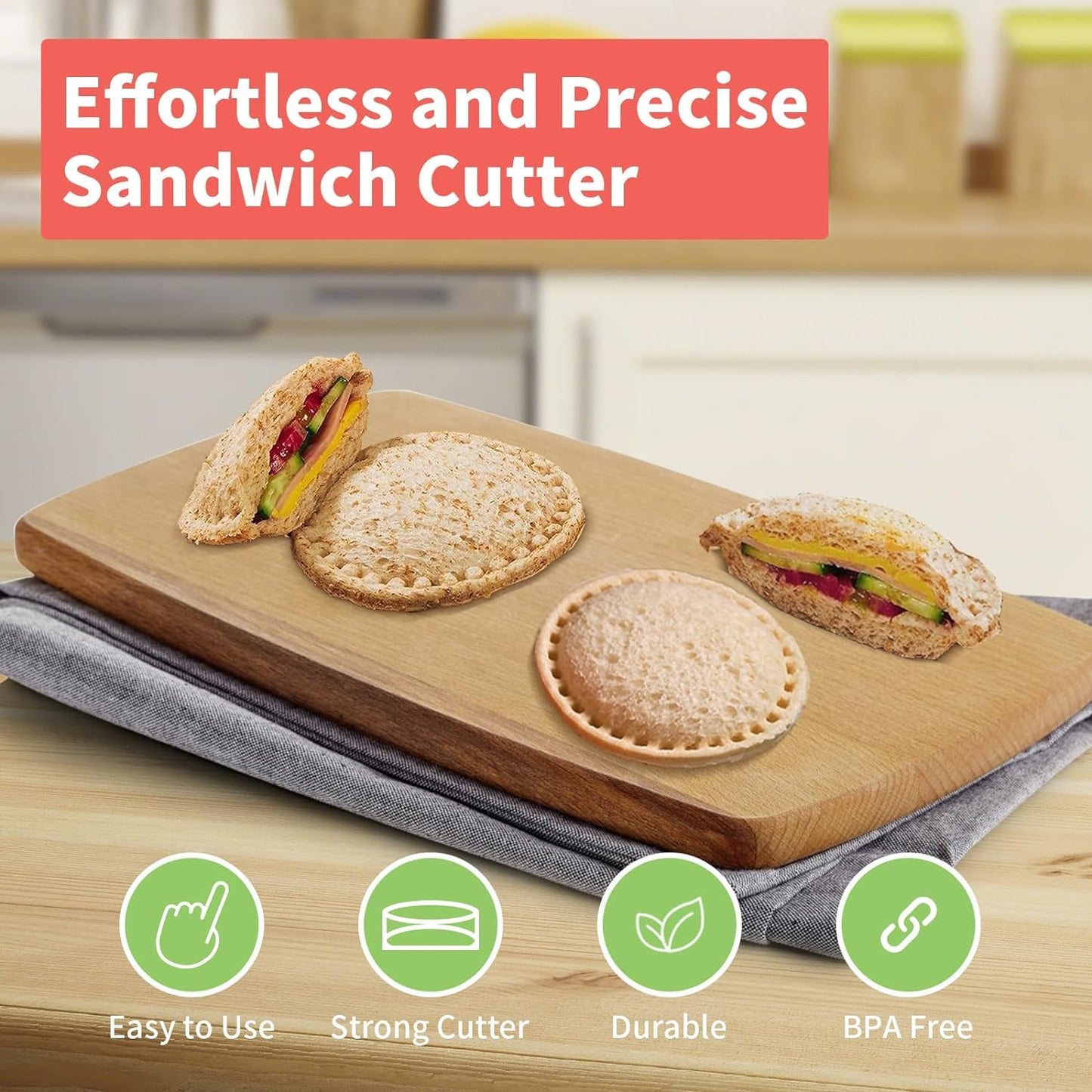 Lywire™ Sandwich Cutters (Pack of 2): Perfect Shapes, Every Time!