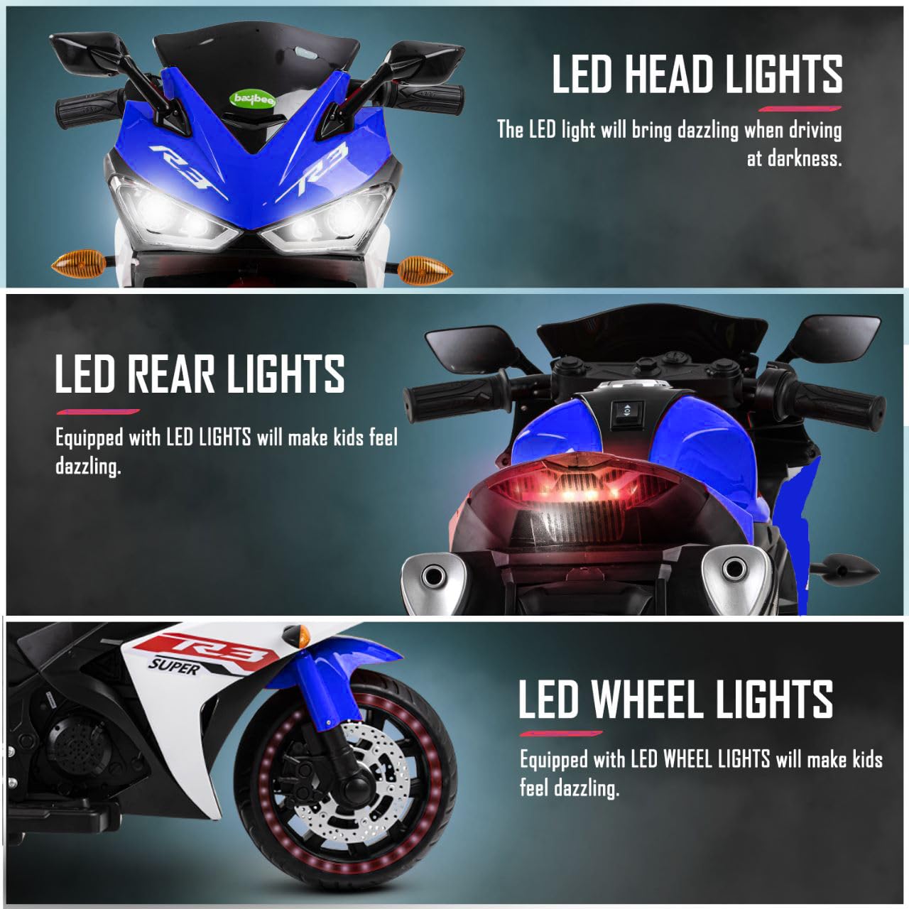 Lywire™ 🚴 Original R3 Ride-On Bike Toy – Fun & Safe Battery-Powered Vehicle for Kids!
