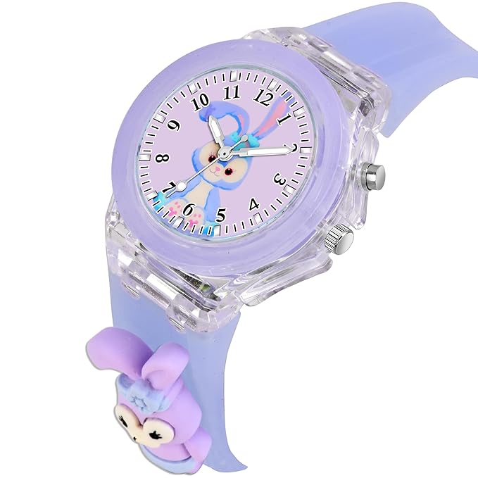 Lywire Original Multicolor 3D Cartoon Lighting Watch for Kids β Premium Silicone Strap & Analog Display! π§ΈπΆ