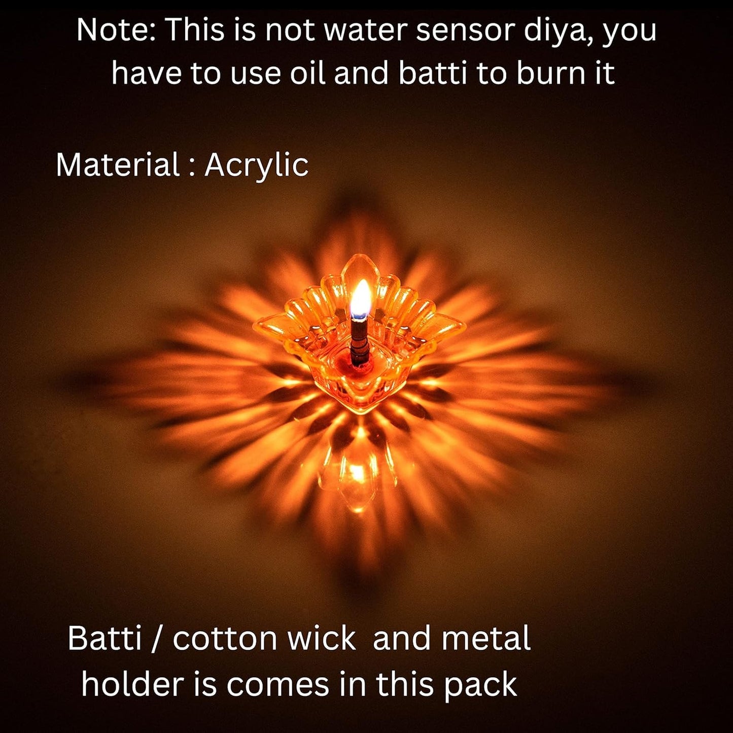 Lywire™ High-Quality💎 3D Shadow Diya Set (4/12/24 Pack) – Reusable & Colourful 🪔