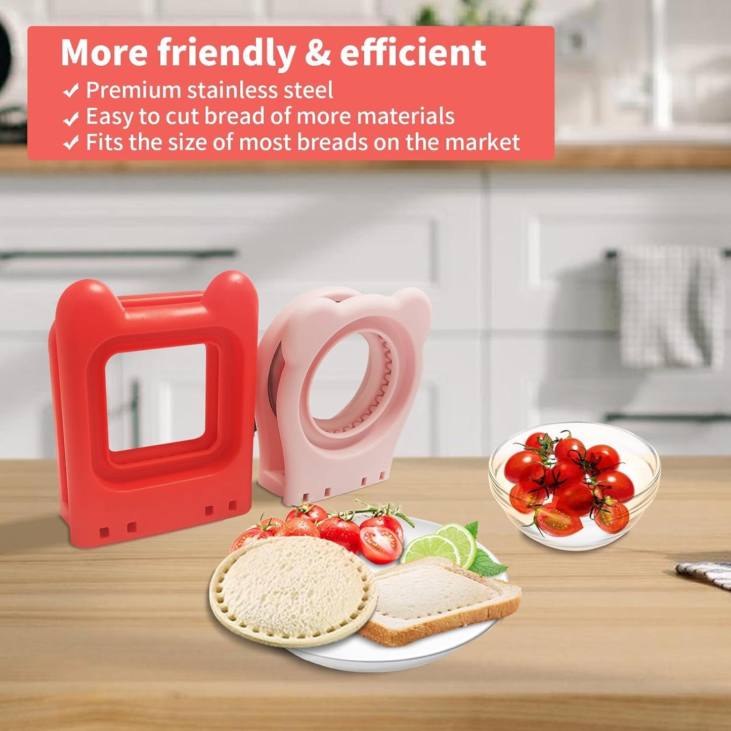Lywire™ Sandwich Cutters (Pack of 2): Perfect Shapes, Every Time!