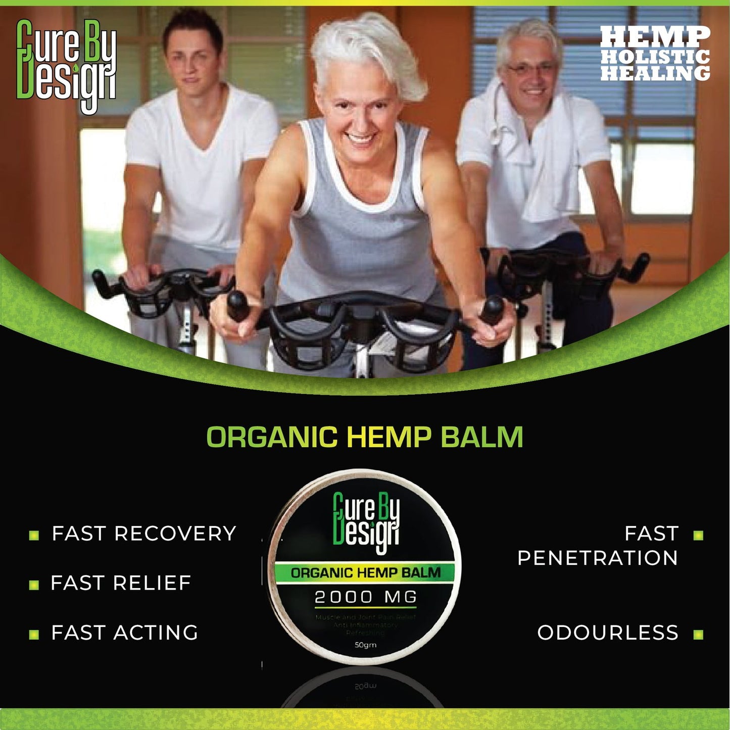 Lywire Organic Healing Hemp Balm โ Infused with 2000mg CBD