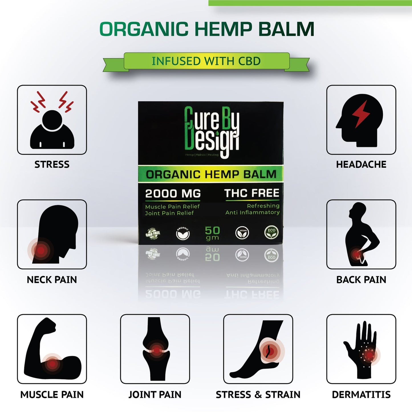 Lywire Organic Healing Hemp Balm โ Infused with 2000mg CBD