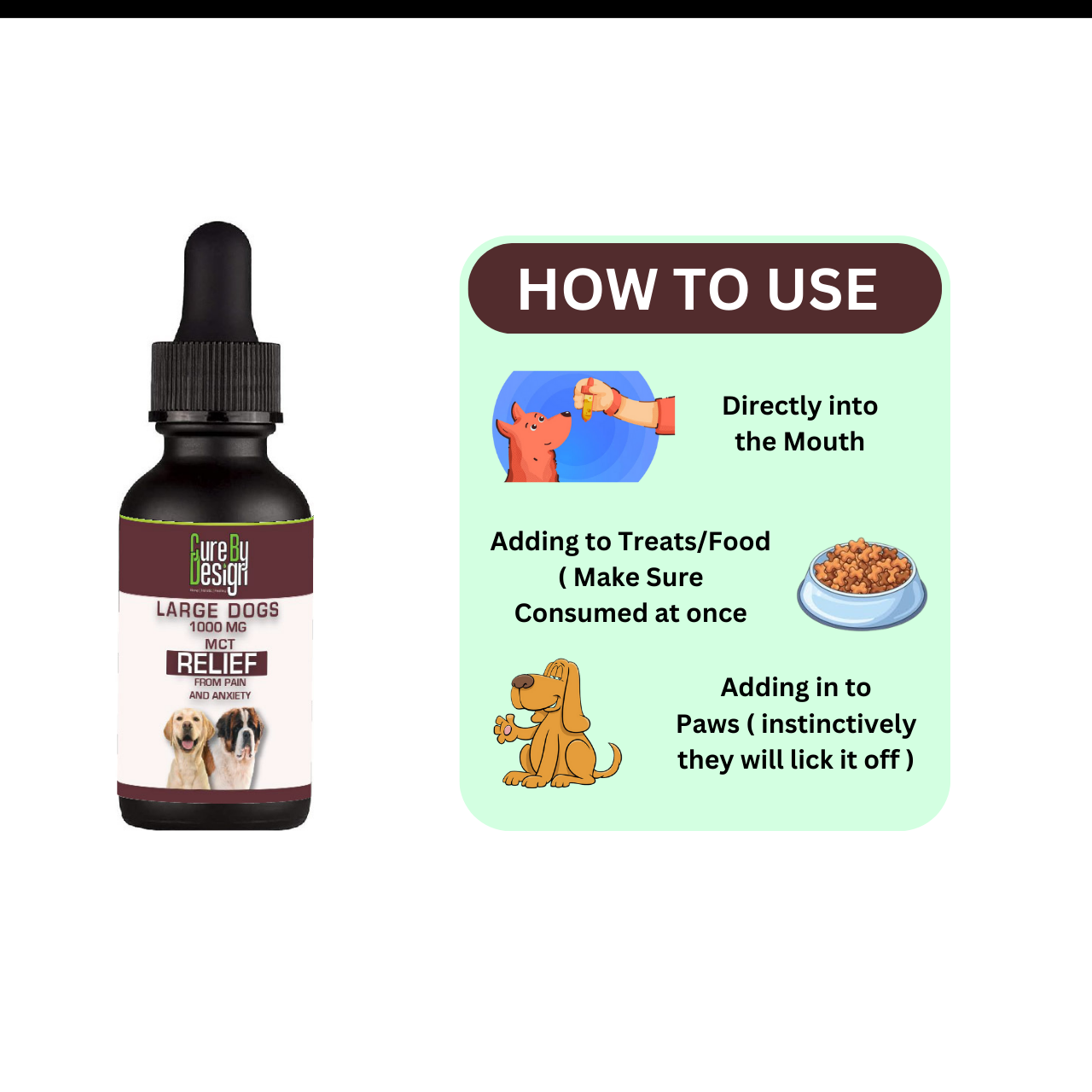 Lywire Relief 1000mg CBD MCT for Large Dogs