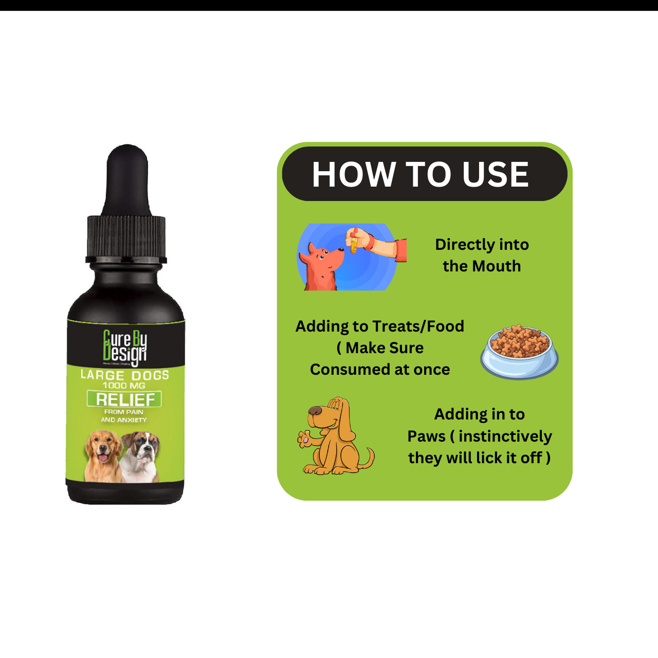 Lywire Relief 1000mg CBD Oil for Large Dogs