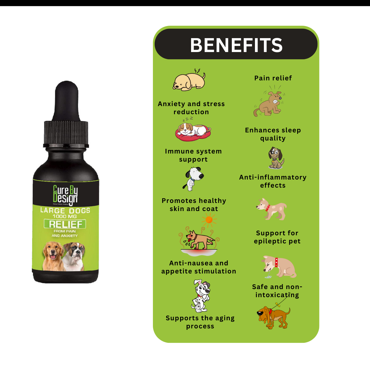Lywire Relief 1000mg CBD Oil for Large Dogs