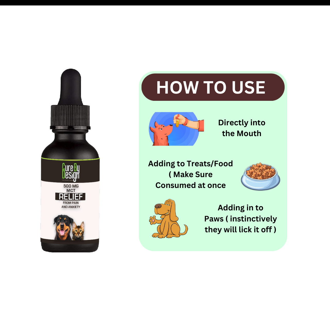 Lywire Relief 500mg CBD MCT Oil for Cats & Dogs