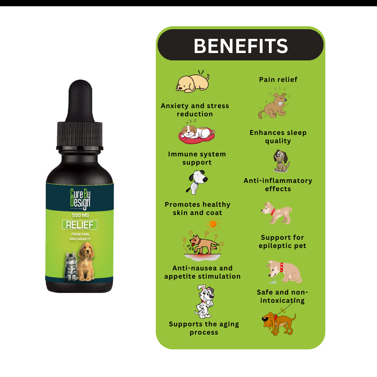 Lywire Relief 500mg CBD Oil for Cats & Dogs