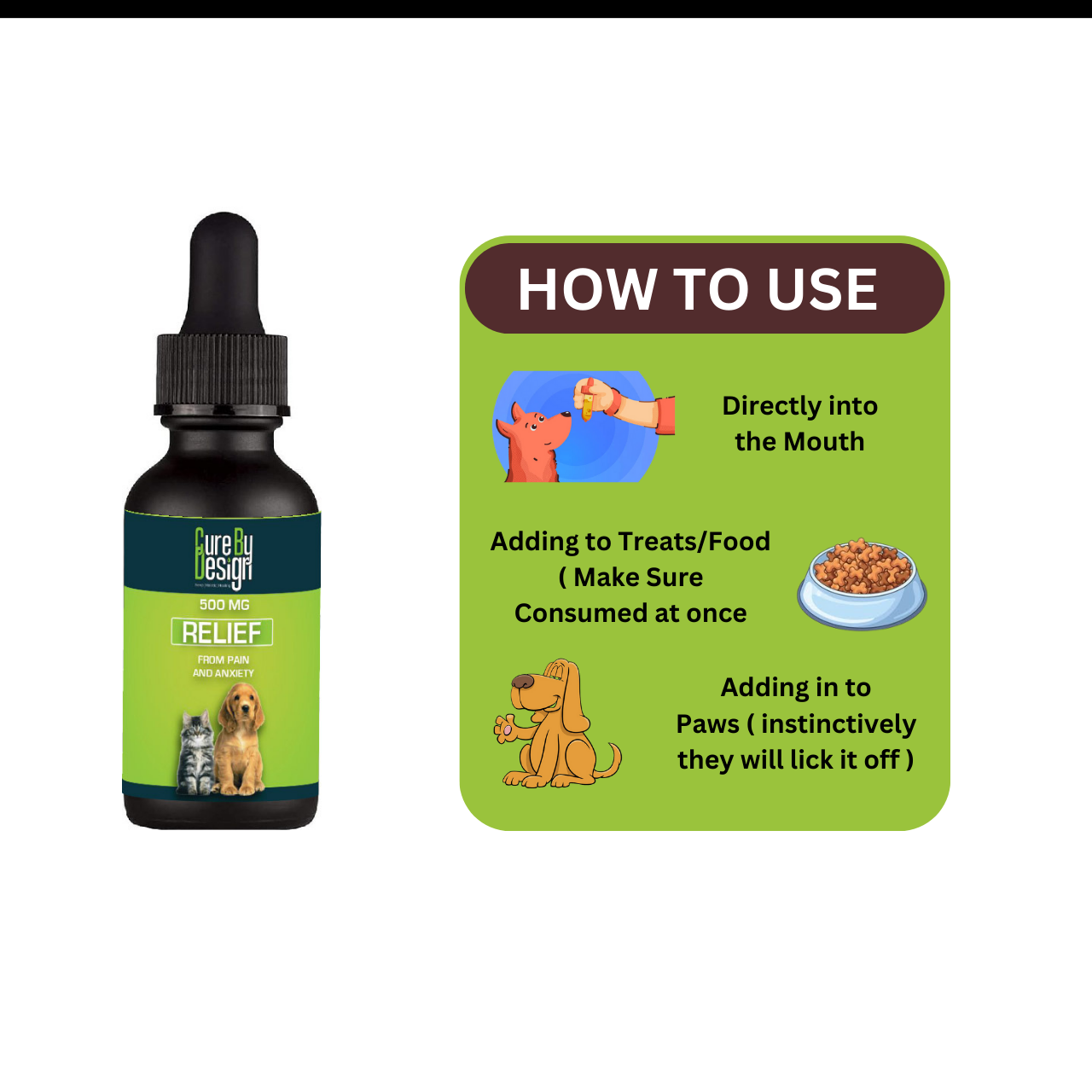 Lywire Relief 500mg CBD Oil for Cats & Dogs