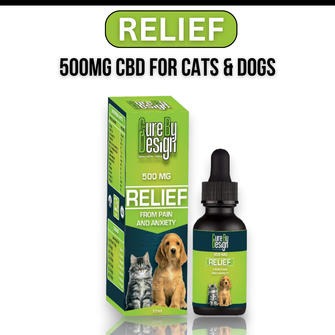 Lywire Relief 500mg CBD Oil for Cats & Dogs