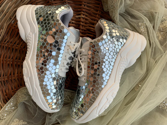 Lywire Signature Glam Bridal Sneakers β Dazzle on Your Big Day! πβ¨
