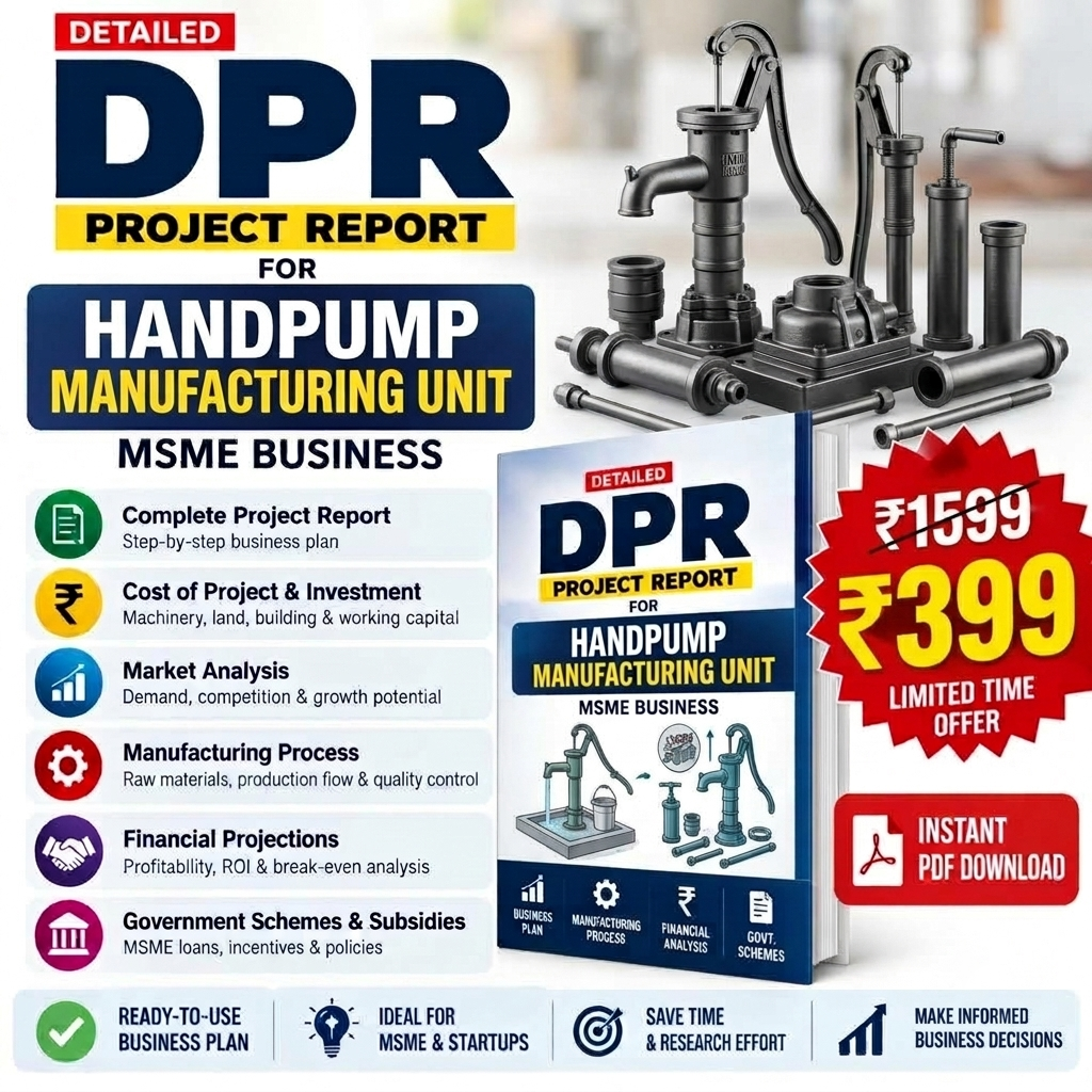 HANDPUMP MANUFACTURING UNIT DETAILED PROJECT REPORT(DPR)