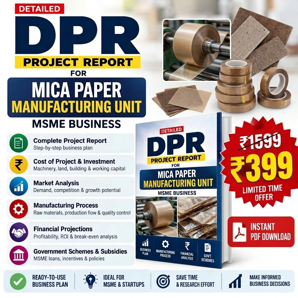 MICA PAPER MANUFACTURING UNIT DETAILED PROJECT REPORT(DPR)