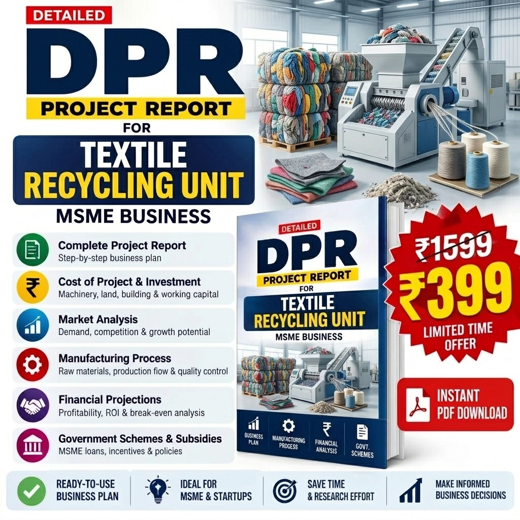 TEXTILE RECYCLING UNIT DETAILED PROJECT REPORT(DPR)