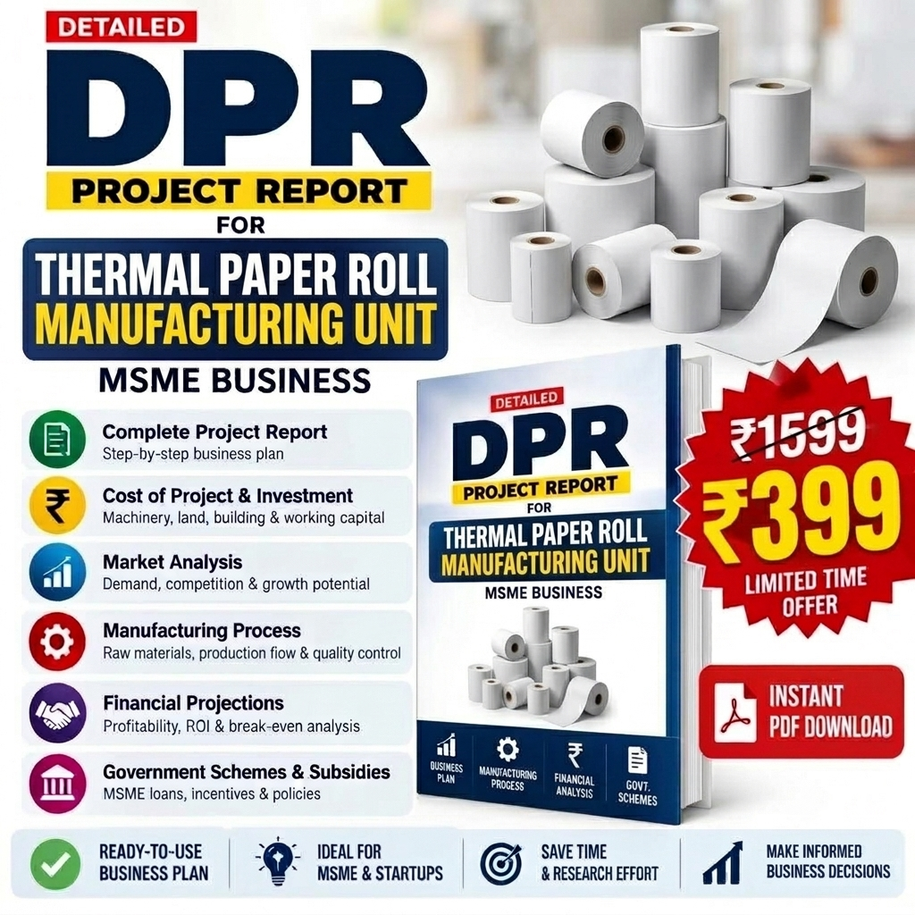 THERMAL PAPER ROLL MANUFACTURING UNIT DETAILED PROJECT REPORT(DPR)