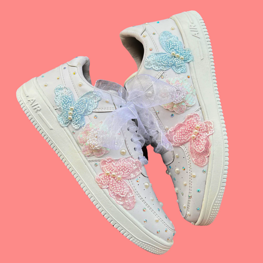 Lywire Luxe White Pearl Bridal Sneakers β Handcrafted with Silver Touch for the Big Day!