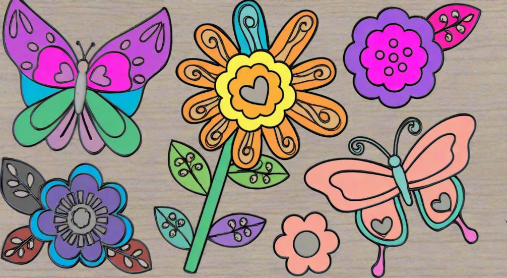 Restick doodle art graffiti drawing art roll by lywire with flowers design