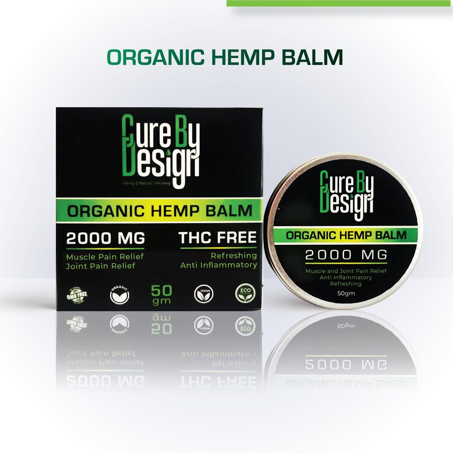 Lywire Organic Healing Hemp Balm โ Infused with 2000mg CBD
