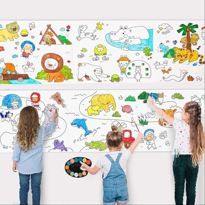 Restick doodle art graffiti drawing art roll by lywire used by 3 kids together