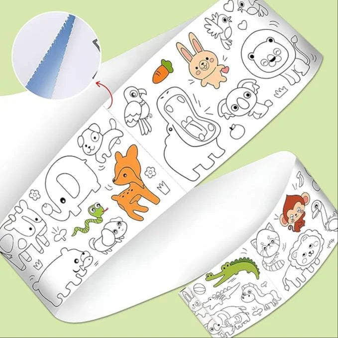 Restick doodle art graffiti drawing art roll by lywire which can be easily cut with provided markers