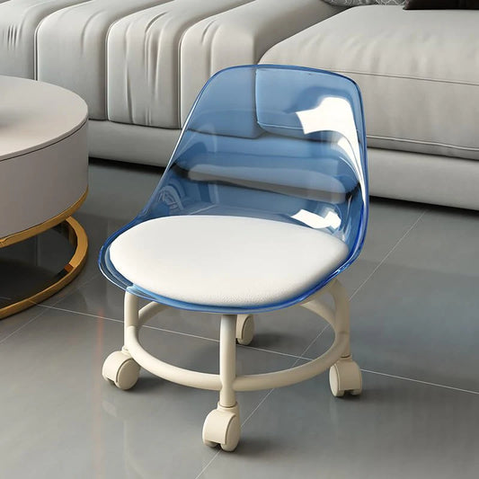 Rolling Stool Chair with Backrest for Kids
