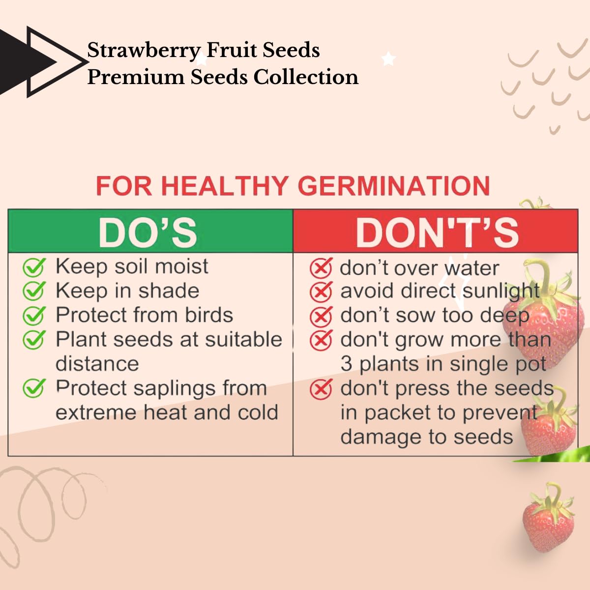 Fresh Sweet Strawberry Seeds (Pack of 20)