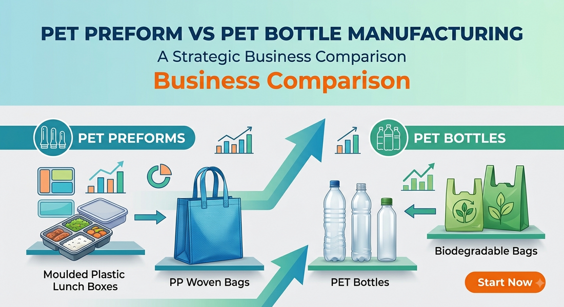 PET Preform vs PET Bottle Manufacturing: Business Comparison India