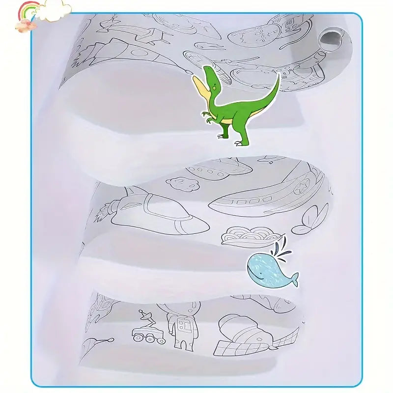 Restick doodle art graffiti drawing art roll  by lywire  with ocean and dinosaur