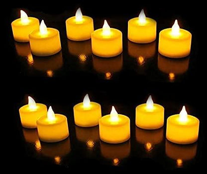 Lywire™ 🪔 Luxury LED Candle Diya Lights – Battery Operated for Festive & Home Decoration (Pack of 12)