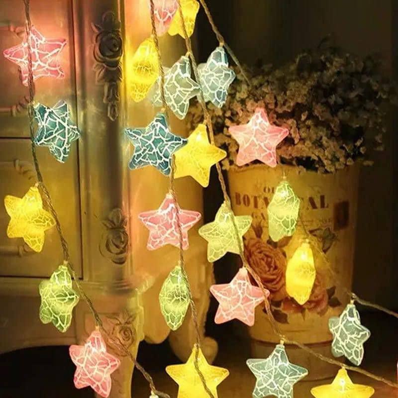 Lywire™ 🌟 Luxury Multicolor Crack Star String Lights – Shine Bright with High-Quality Illumination!