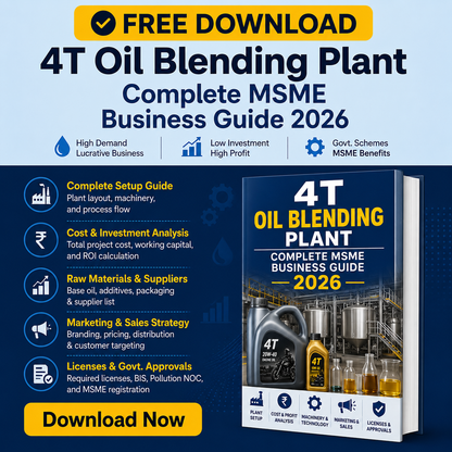 4T lube oil blending plant project report