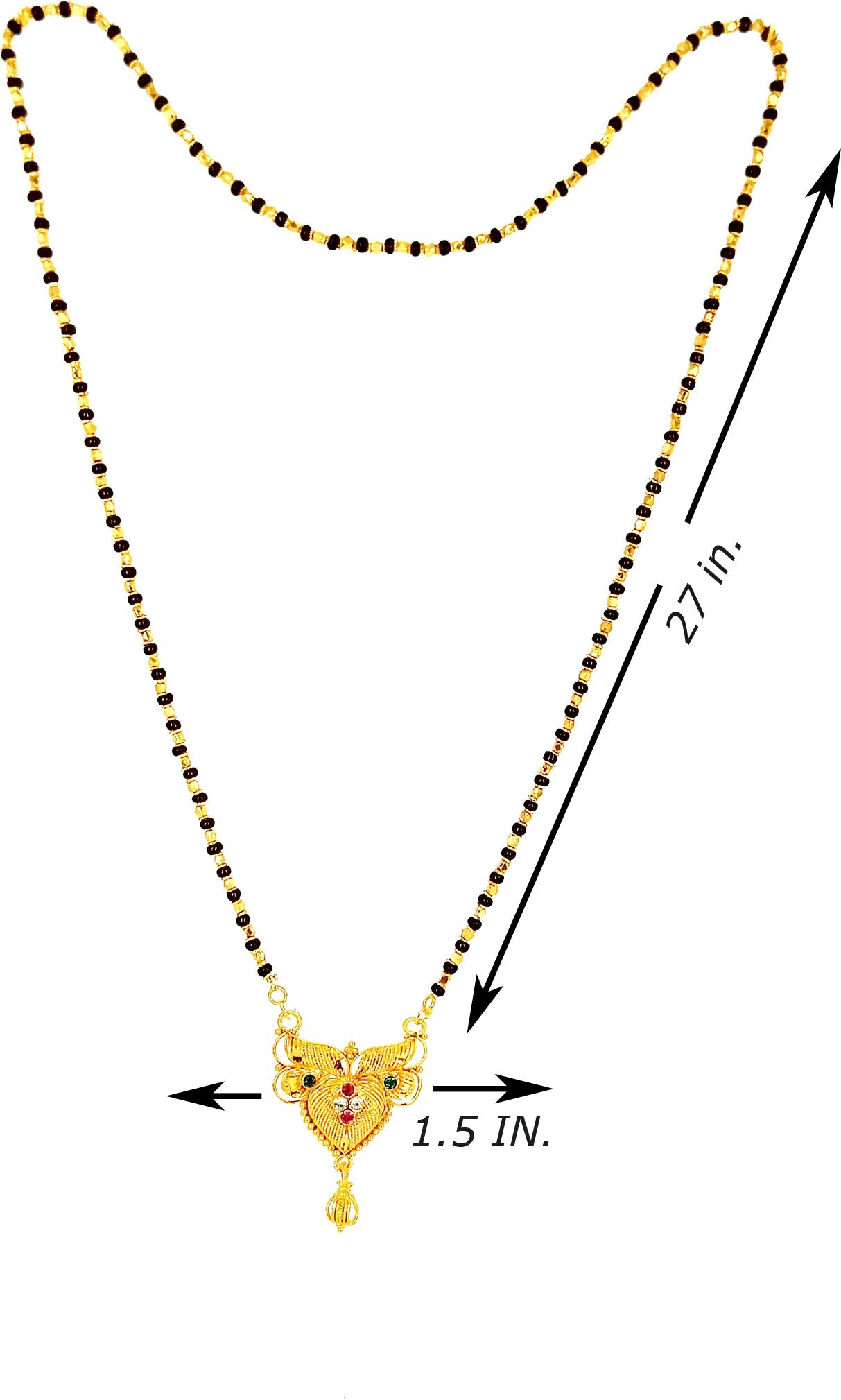 Everlasting Love Dual Tone Pendant Gold Plated Mangalsutra
