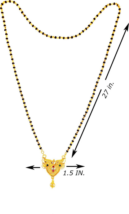 Everlasting Love Dual Tone Pendant Gold Plated Mangalsutra