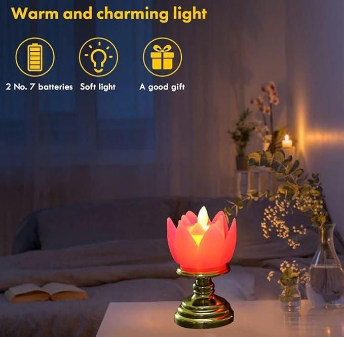 Lywire™ 🌸 Exclusive Lotus Flower LED Candle Diya – High-End Lighting with Sturdy Stand!