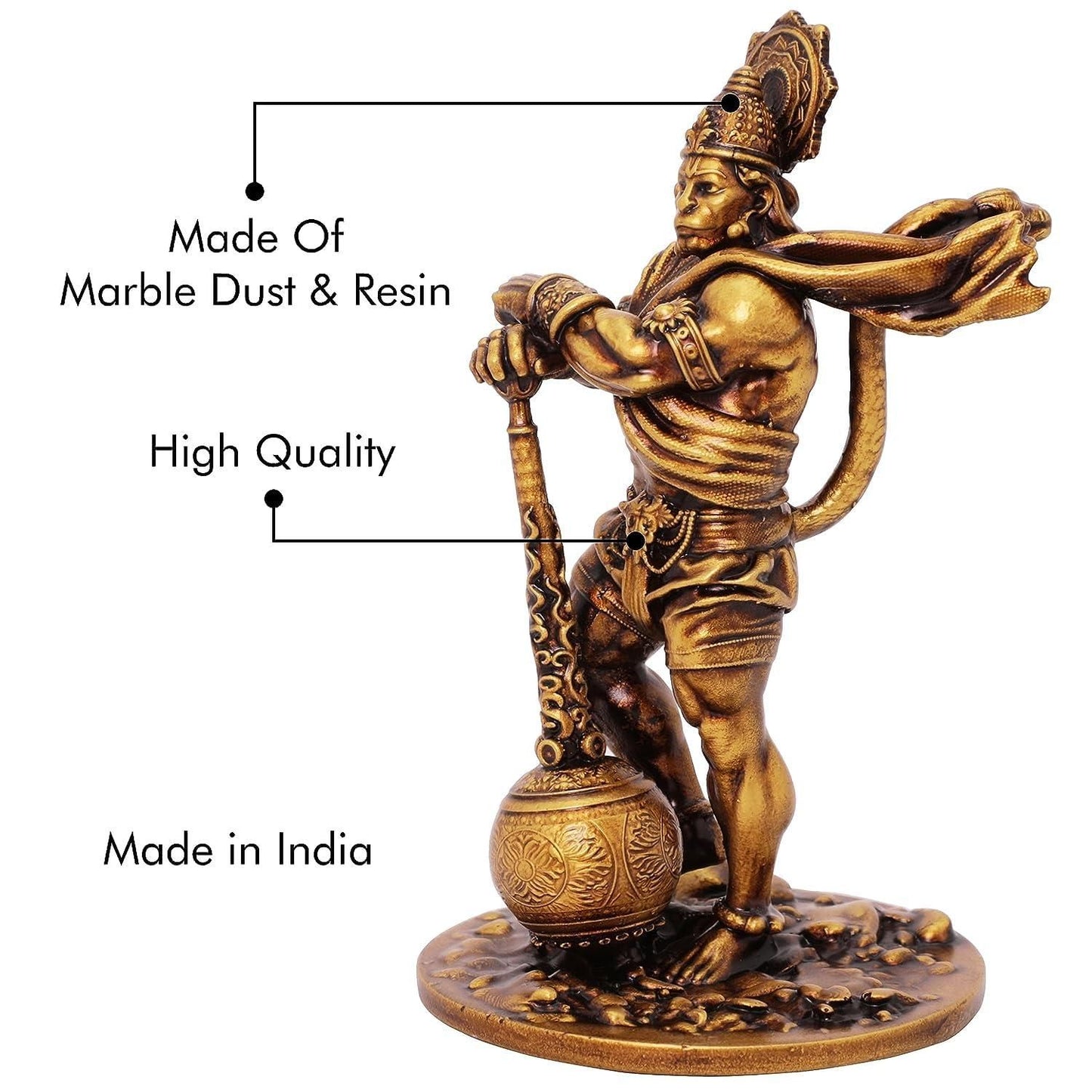 Lywire™ High-Quality Bahubali Hanuman Dashboard Idol 🏠 – Premium Home Elegance