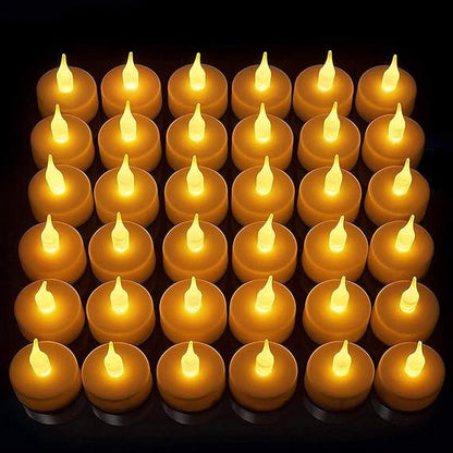 Lywire™ 🪔 Luxury LED Candle Diya Lights – Battery Operated for Festive & Home Decoration (Pack of 12)