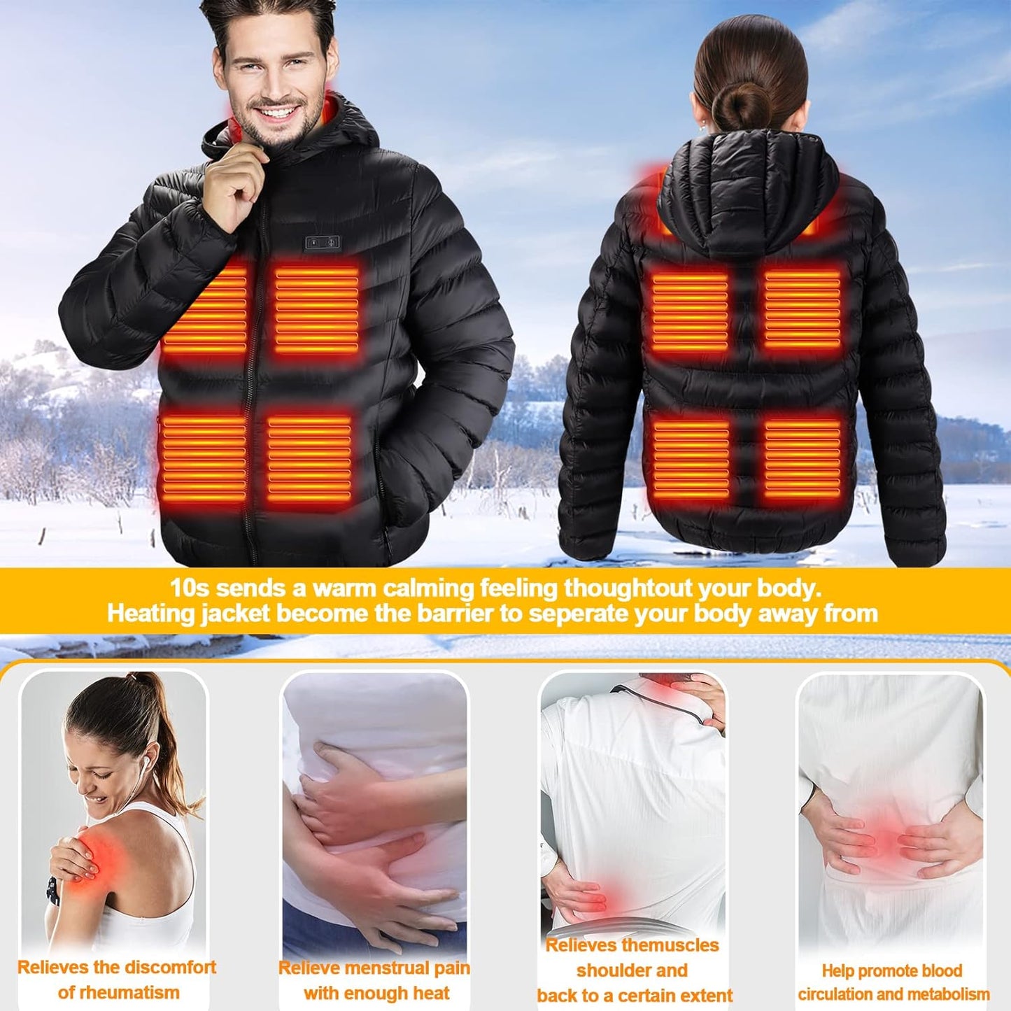 ⚡ Lywire™ Original 21-Zone Smart USB Electric Heated Jacket for Men & Women | Premium Quality & Comfort 🧥