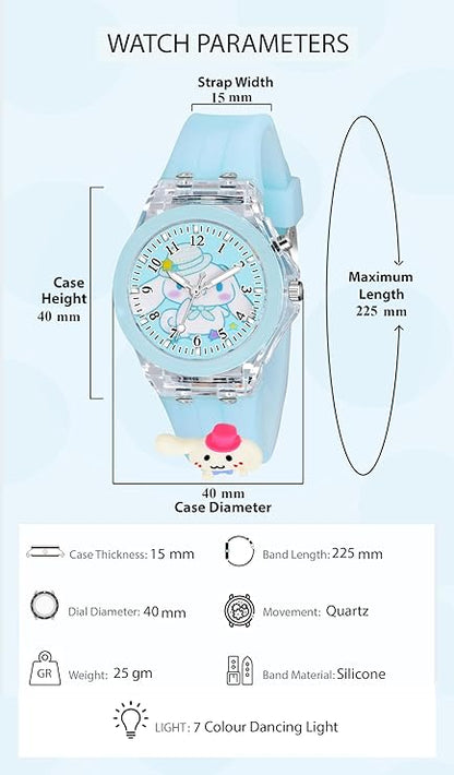 Lywire High-Quality 3D Cartoon LED Glow Analog Watch for Kids – Ultra Soft Strap 🌟🕰️