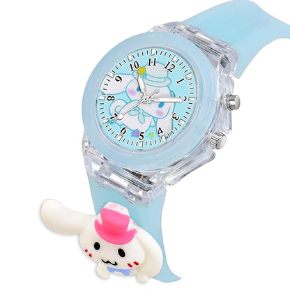 Lywire High-Quality 3D Cartoon LED Glow Analog Watch for Kids – Ultra Soft Strap 🌟🕰️