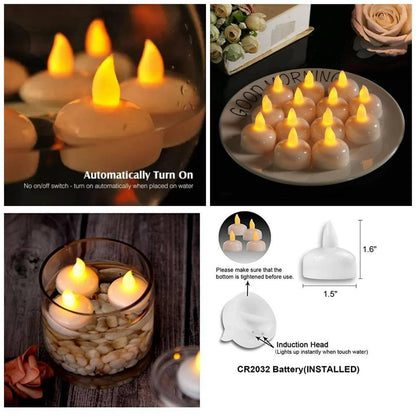 Lywire™ 🪔 Luxury LED Candle Diya Lights – Battery Operated for Festive & Home Decoration (Pack of 12)