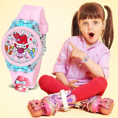 Lywire Top-Quality Kids’ Analog Watch – Cute 3D Cartoon Design & Colorful LED Display 💖✨