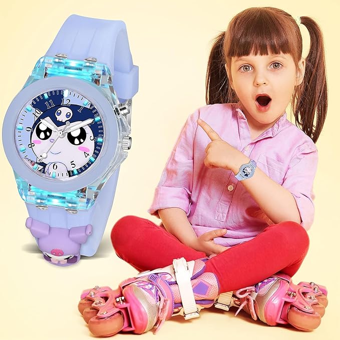 Lywire™ Premium 3D Cartoon Multicolor Light-Up Silicone Strap Kids' Watch ⌚🌈✨