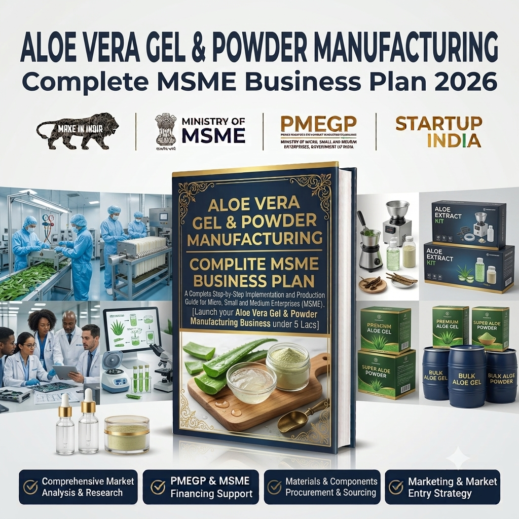Aloe Vera Gel & Powder Manufacturing Complete MSME Business Plan 2026
