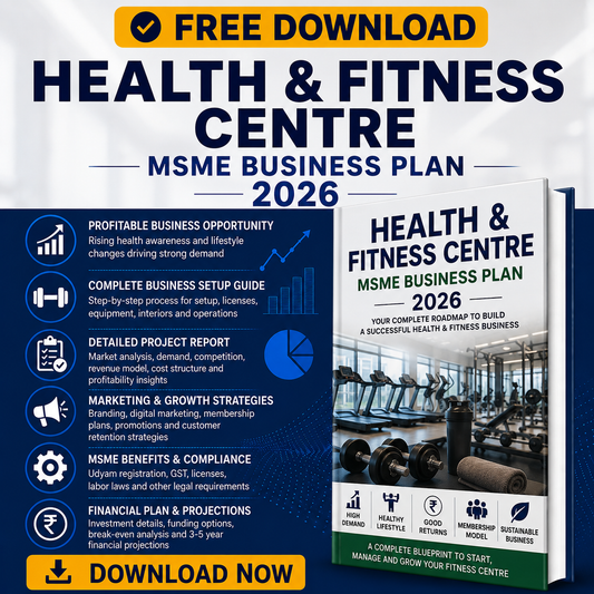 HEALTH & FITNESS CENTRE MSME BUSINESS PLAN 2026 Tomaque